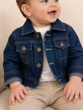NWT Ben Sherman Baby Denim Jacket 6-9 Months Dark Wash Jean Jacket